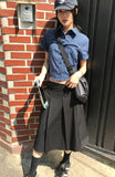 BUTTON WRAP PLEATS SK