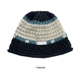 RIBBON KNITTING BUCKET HAT
