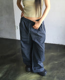 Seukae track two-way banding wide pants