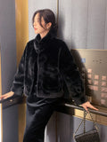 Berel High-Neck Eco Fur Mink Jacket