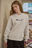 Love You Chain Embroidery Sweatshirt