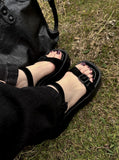 Square platform sandals