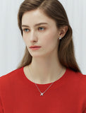 Nova Silver (W) Full Pave Necklace