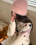 Away Wool Vintage Nordic Jacquard Knit Cardigan