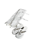 1203 Multiway Buckle Thigh-High Flip-flop Boots