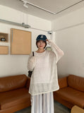 [unisex] Dolt Summer Punching See-through Knit