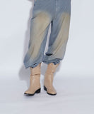 linen combi western boots