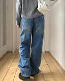 Kaniz Washed Wide Denim Pants