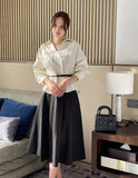 Julian Pintuck Pleats Long Skirt