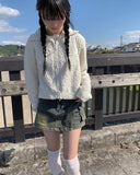 Cite Pocket Washing Mini Skirt Pants