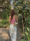 Vintage Damage White Wide Pants