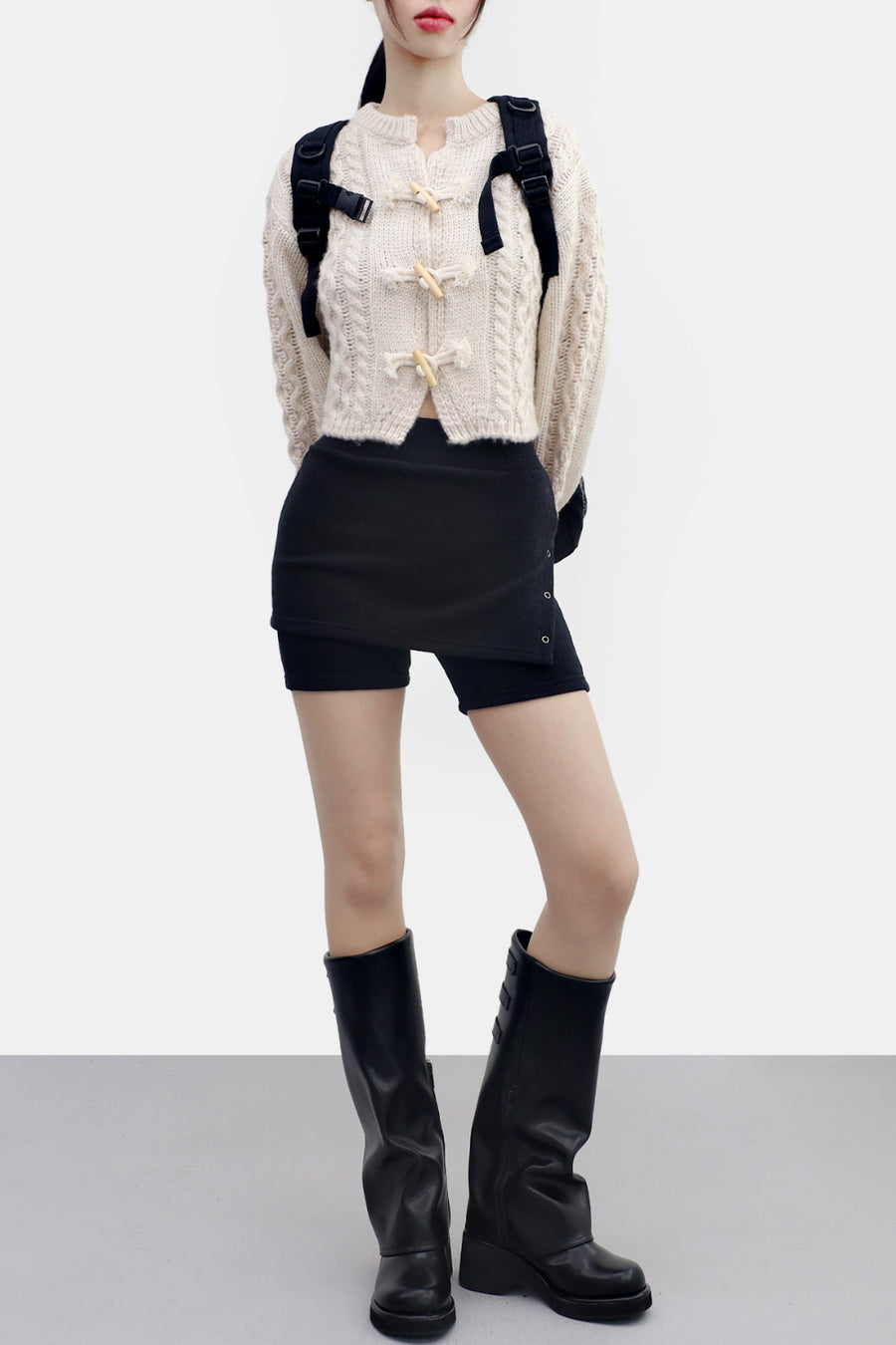 【NONCODE】On-Fee Layered Eyelet Biker Pants NONCODE(ノンコード) - オンフィーレイヤーアイレットバイカー