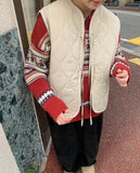 [BAONHAUS] Moles ribbon quilted padded vest