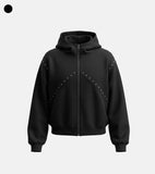 Type Rivet Hood Zip-Up