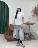 Patton Cut Bermuda Denim Pants