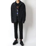 Oversize denim jacket Black