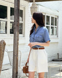 Mirnin Crop Denim Shirt