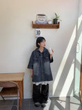 [unisex] Holet side color matching nylon wide pants