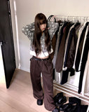 Newzing Star Color Matching Crop Long Sleeve Hood Zip-Up