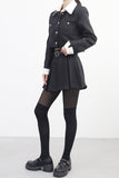 Annyou stripe tweed jacket + skirt set