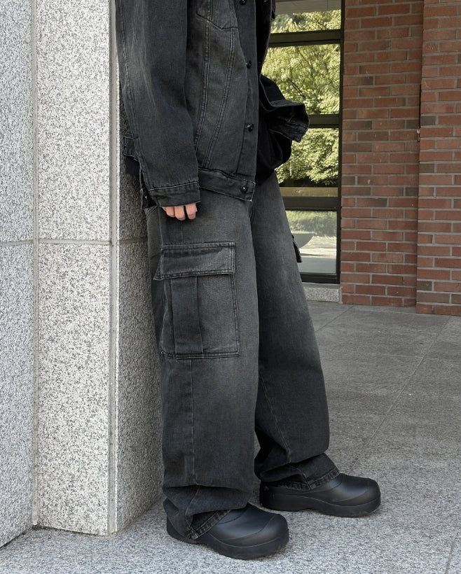 【SCENERITY】Thirth denim cargo pants SCENERITY (シナリティ) - サーズデニムカーゴパンツ / Thirth