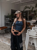 FIX Heart Denim Halter Sleeveless