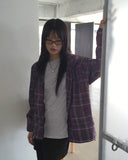 Edic Interseasonal See-Through Back Slit Snap Button T-shirt