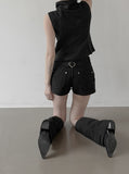 Teeth Adjust Cotton Shorts