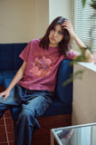 CAKE PARTY Pigment Crop Short Sleeve Tee