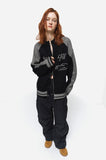 [2-WAY] Curved Block Knit Zip-Up
