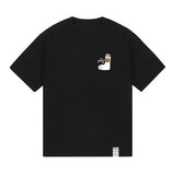 Socks Drawing Smile Logo Short Sleeve Tee
