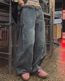 Maxi balloon snap wide denim