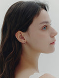 H Edition Silver Rainy One-Touch Earrings