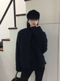 Puff Over Boucle Cardigan