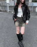 Once Leather Blouson Jacket