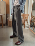 Elin semi wide slit slacks