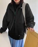Cuno Crop Pocket Collar Field Jacket