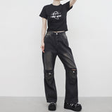Leanne Cropped Printed T-Shirt