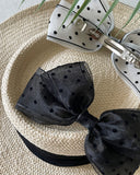 Piano dot ribbon hairpin