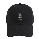 Daisy Bouquet Bear Embroidery Ball Cap