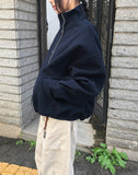 Drew Corduroy Color Matching Button String Overfit Long Sleeve Jumper