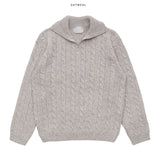 Pilon Cash Half Zip Up Knit