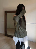 Koran Unbalance Layered Banding Skirt