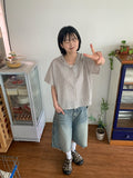 Meters Summer Check Hood Short Sleeve Shirt