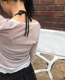 Haju Lace Layered Long Halter Sleeveless