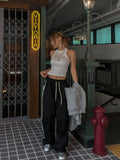Half Camo Color Matching Line Training Pants