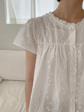 Butter Frill Shirring Short Sleeve Blouse