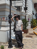 [LAN ARCHIVE] Side Shirring Short Sleeve T-Shirt
