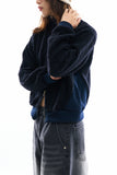 Shearling boucle zip-up blouson