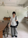 Beita Stripe Wide Cotton Pants